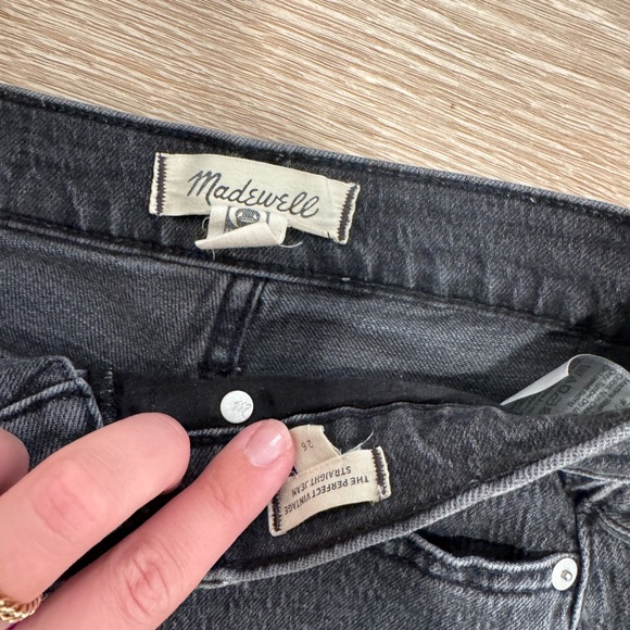 Madewell Women's Straight Leg Black Jeans - Picture 4 of 4